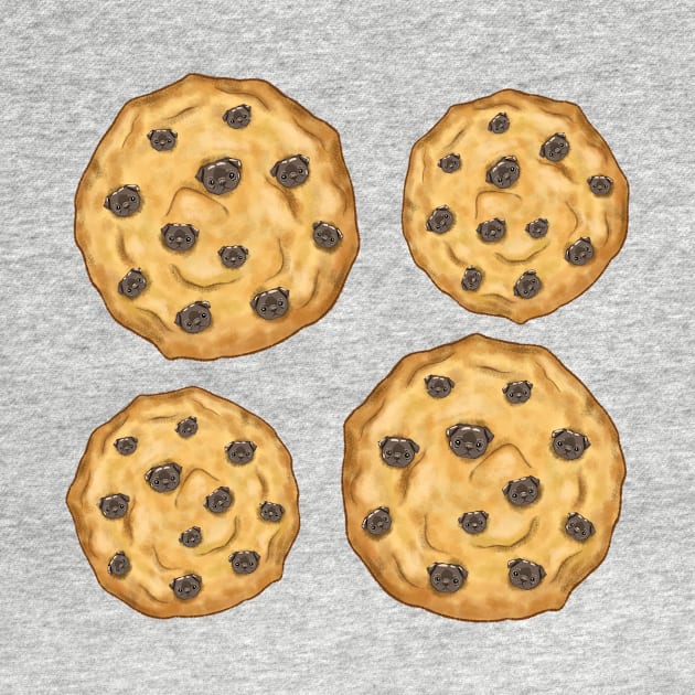 chocolate pug cookies by Noya_Bur